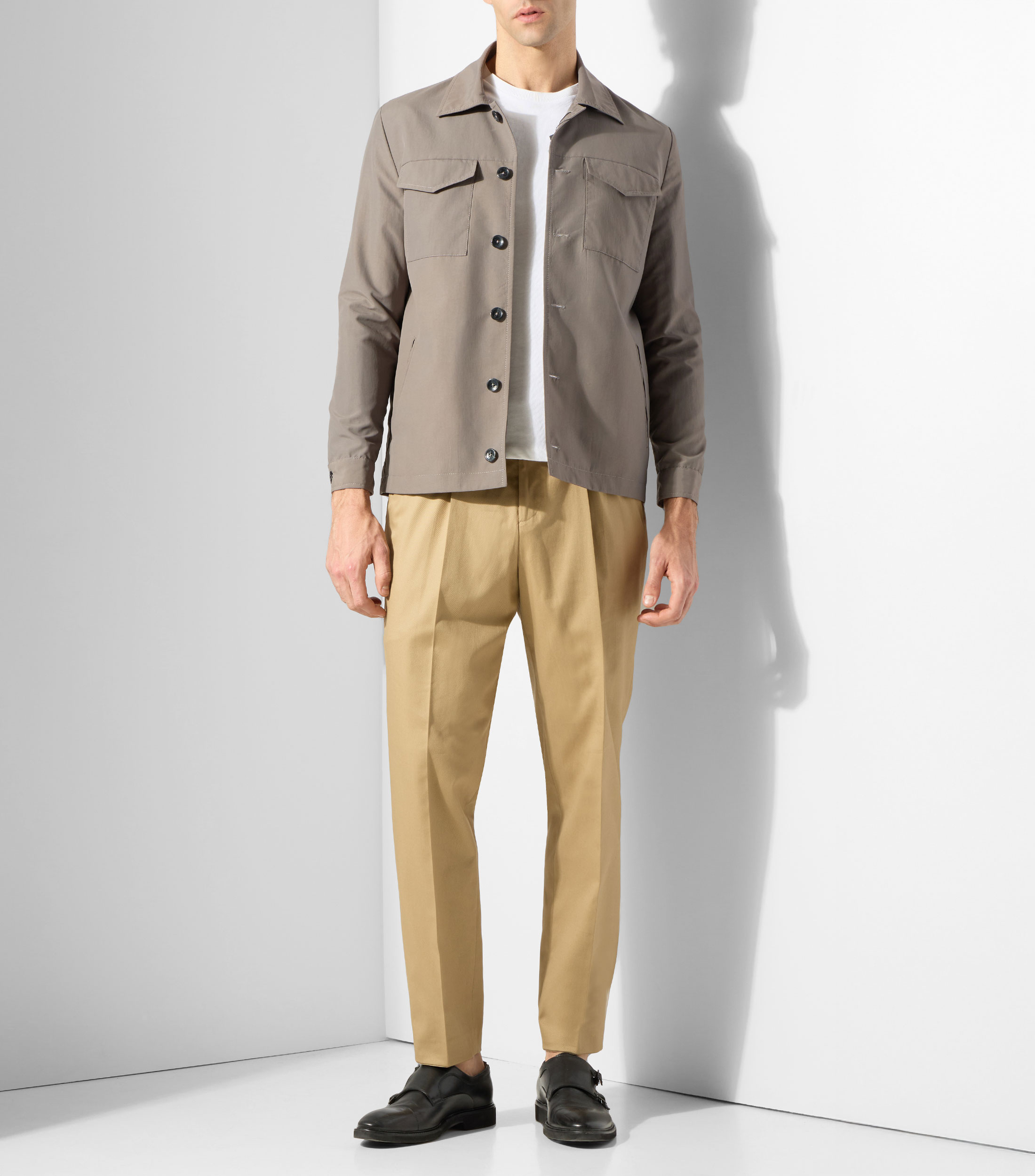 Sobrecamisa lisa manga larga Hombre